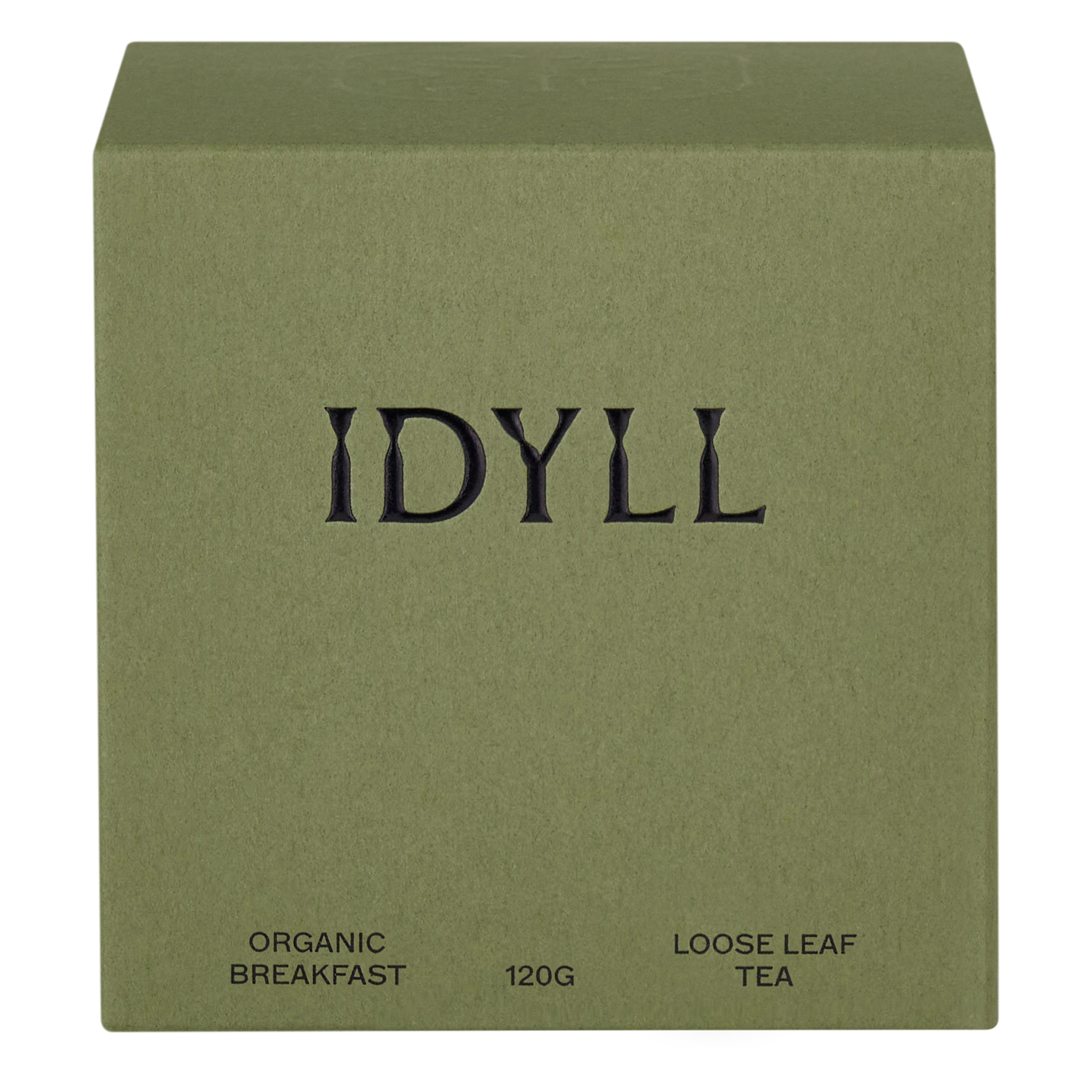 Organic English Breakfast tea bag box by Idyll
