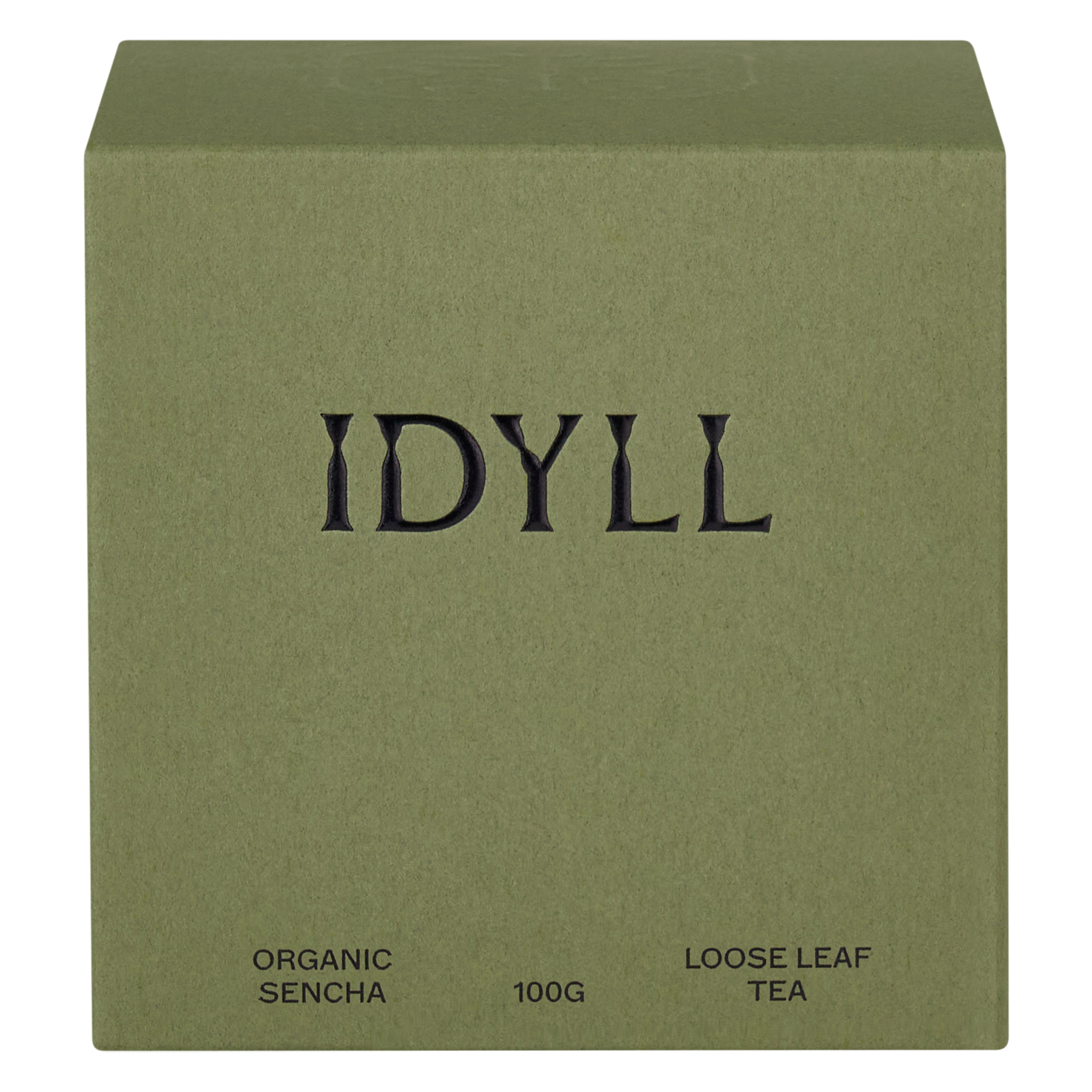 Organic Japanese sencha loose leaf tea box by Idyll