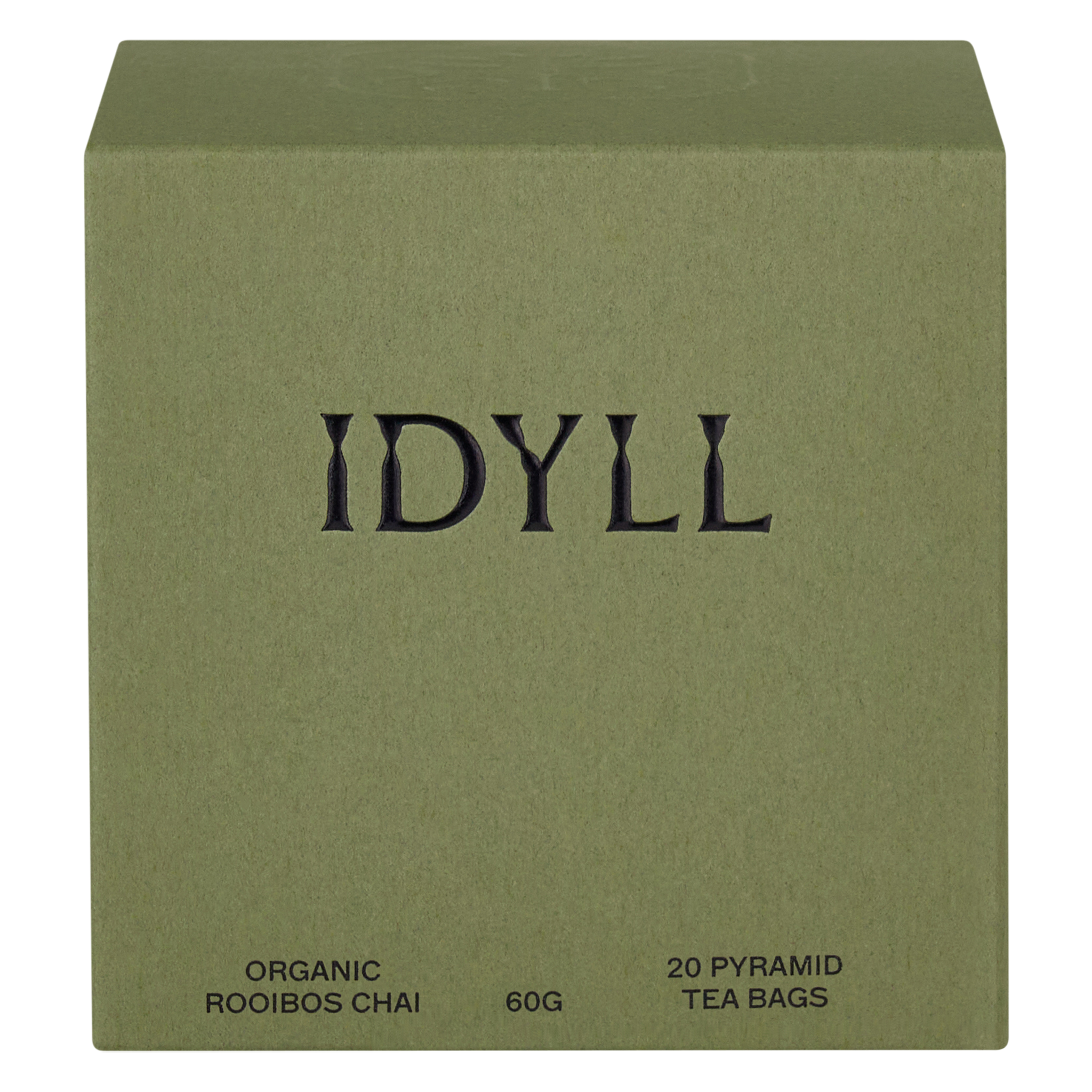 Organic Rooibos Chai tea bag box by Idyll