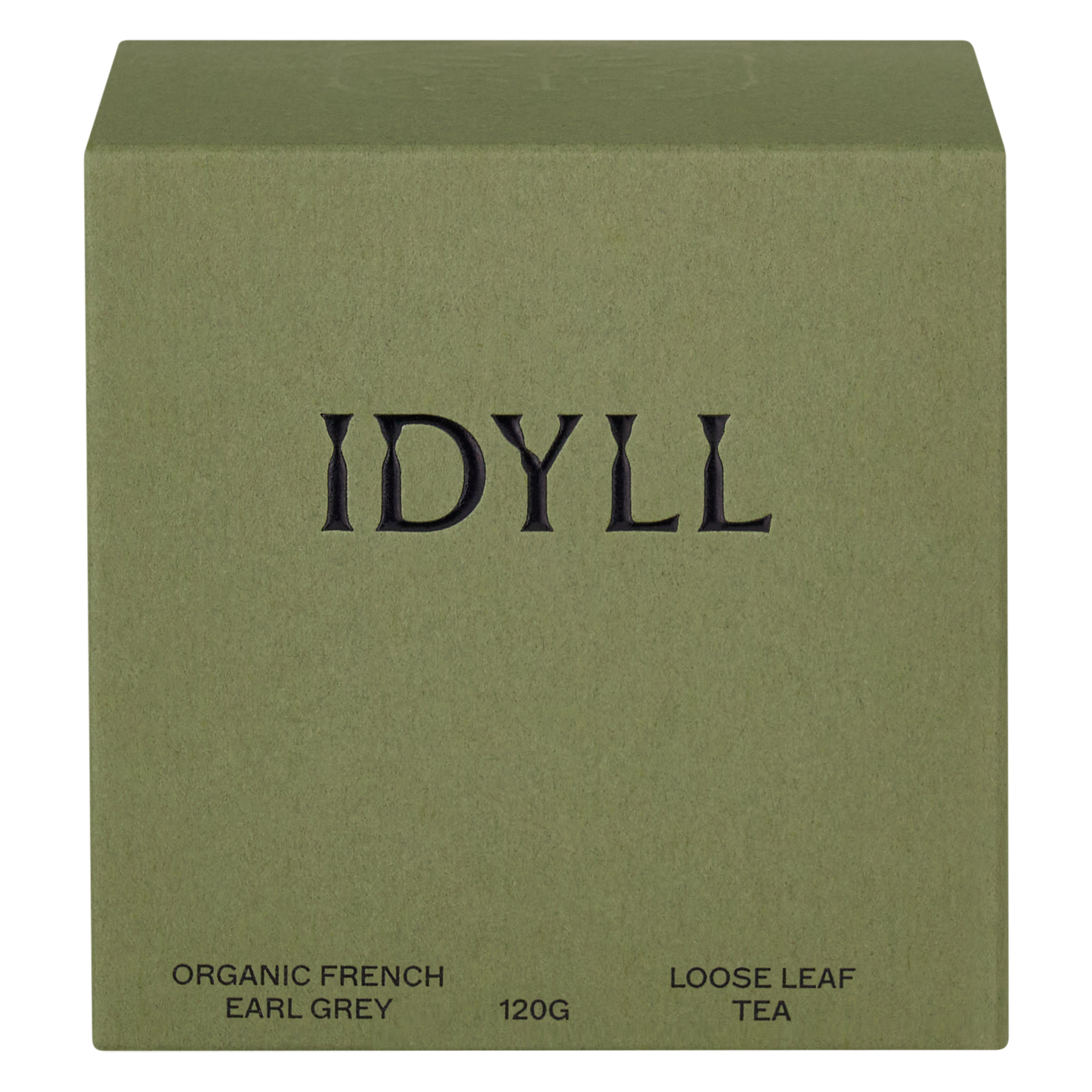 Organic French Earl Grey loose leaf tea box by Idyll