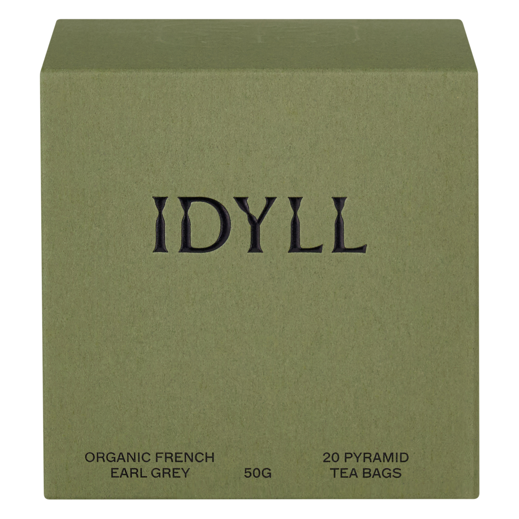 Organic French Earl Grey tea bag box by Idyll