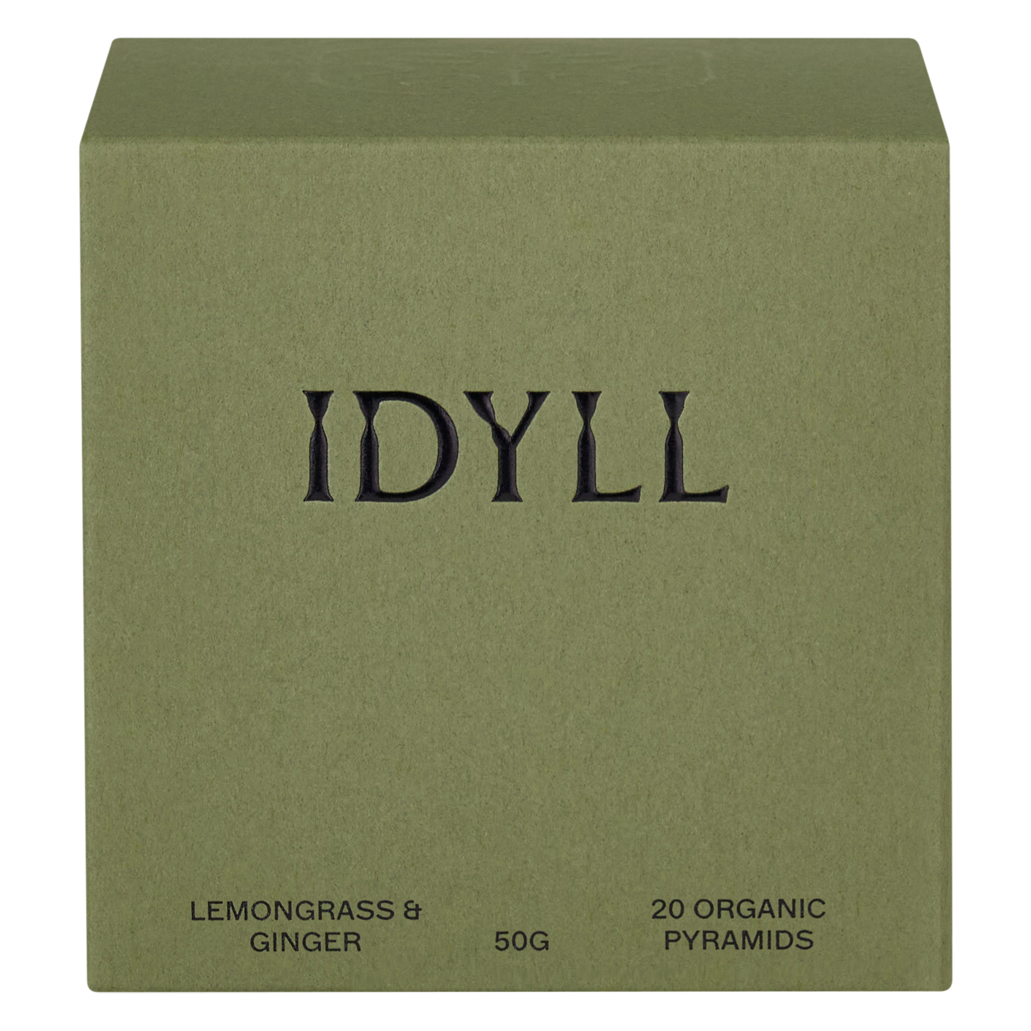 Organic Lemongrass & Ginger tea bag box by Idyll