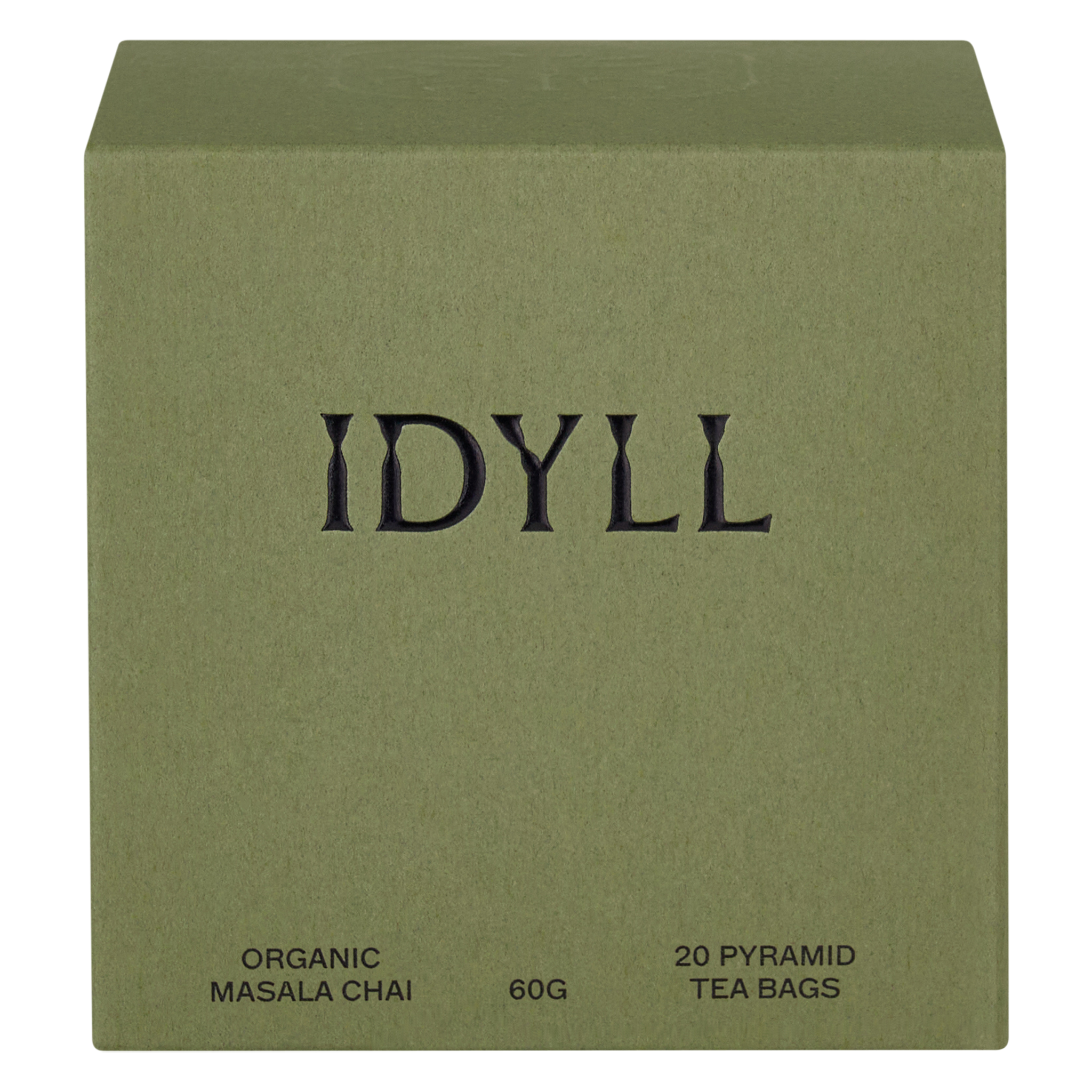 Organic Masala Chai tea bag box by Idyll