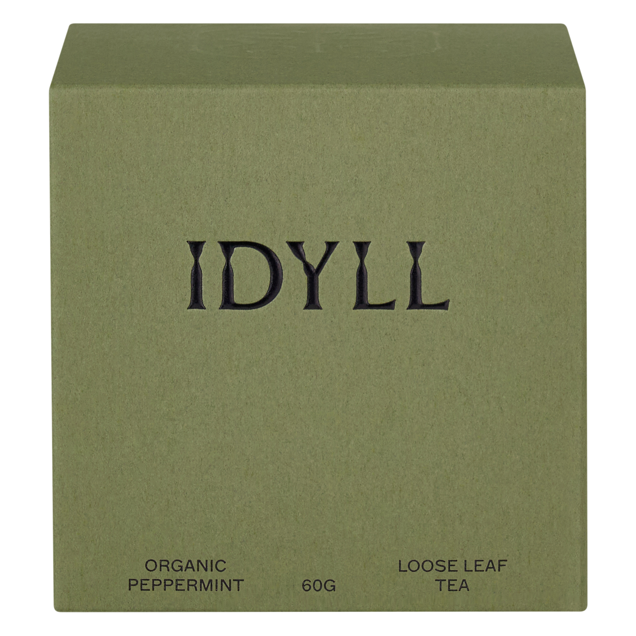Organic Peppermint loose leaf tea box by Idyll